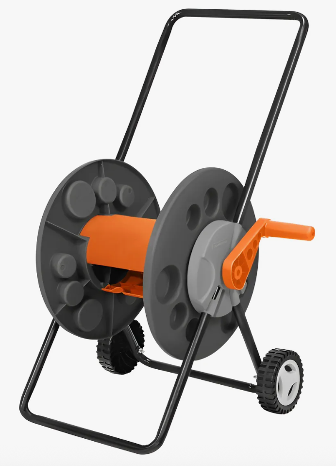 Suporte Enrolador De Mangueira Tramontina Ate 55 Metros Com Rodas